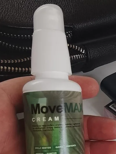 MoveMAX krema, etiketa izbliza